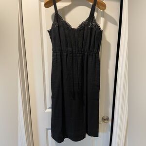 Jcrew Linen Drawstring Dress
